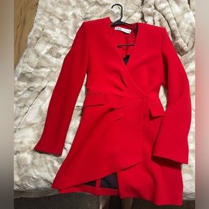 Red blazer dress